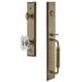 Grandeur Carré One-Piece Handleset w/ Single Cylinder Deadbolt and C Grip w/ Baguette Clear Crystal Knob in Yellow | 19 H x 3 W x 3 D in | Wayfair