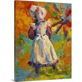 August Grove® Country Girl by Anke Painting Print on Wrapped Canvas Canvas, Solid Wood in Orange | 30 H x 24 W in | Wayfair