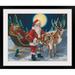 The Holiday Aisle® Thuc 'Santa w/ Lantern' by Susan Comish Painting Print Metal in Brown | 32 H x 38 W x 1 D in | Wayfair