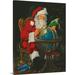 The Holiday Aisle® Thuc 'Santa's World' by Susan Comish Graphic Art Print in Brown | 48 H x 38 W x 1.5 D in | Wayfair
