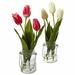 Gracie Oaks Tulips Floral Arrangement Polyester/Plastic | 17 H x 4 W x 4 D in | Wayfair E416557A96FC48E1BD54978B1C1D48E5