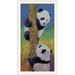 Bungalow Rose Driton Hello Pandas' by Michael Creese Painting Print Metal in Black | 56 H x 32 W x 1 D in | Wayfair