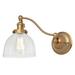 Gracie Oaks Martucci Half Swivel 1-Light Armed Sconce Glass/Metal in Yellow | 13.5 H x 7 W x 9.25 D in | Wayfair B9DCCF0FED4944E08A3B6A8634C74564