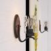 Gracie Oaks Burtondale 1 - Light Dimmable Armed Sconce Glass/Metal in Brown/Gray | 8.5 H x 5 W x 6.54 D in | Wayfair GRKS3999 40832653