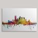 Ebern Designs 'Pittsburgh Pennsylvania Skyline' by Francy Graphic Art Print Metal | 32 H x 48 W x 1.5 D in | Wayfair