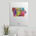 Ebern Designs Francy 'Iowa Map' by Abarca Graphic Art Print | 24 H x 18 W x 1.5 D in | Wayfair 7911F52918394EB38EA9CA89EB775E05