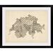 Ebern Designs Francy 'Old Sheet Music Map of Switzerland Map' by Aniesha Graphic Art Print | 20 H x 24 W x 1 D in | Wayfair