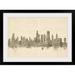 Ebern Designs Francy Chicago Illinois Skyline Sheet Music Cityscape' by Michael Tompsett Graphic Art Print in Brown | 28 H x 38 W x 1 D in | Wayfair