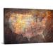 Williston Forge 'Map of USA' by Deschamps Graphic Art Print | 12 H x 18 W x 1.5 D in | Wayfair 48DAA68FA6CD473593918F54684923B6