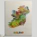 Ebern Designs Francy 'Ireland Watercolor Map' by Abarca Graphic Art Print | 24 H x 18 W x 1.5 D in | Wayfair 871F75ABBEB5412DB053E07BA63202A4