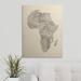 Ebern Designs Francy 'Old Sheet Music Map of Africa Map' by Aniesha Graphic Art Print | 16 H x 12 W x 1.5 D in | Wayfair