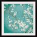 Bungalow Rose 'White Cherry Blossoms II on Blue Aged No Bird' Danhui Nai Painting Print in Red | 20 H x 20 W x 1 D in | Wayfair