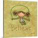 Harriet Bee 'Believe' Shavano Painting Print in Green/Pink | 20 H x 20 W in | Wayfair 837C6BE66E1D402EBEF4FE697BAC9CDD