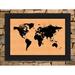 The Finishing Touch World Map Free Standing Bulletin Board Cork/Manufactured Wood in Black | 8 H x 12 W x 1.5 D in | Wayfair FTWMCB812