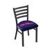 Holland Bar Stool NCAA Metal Vanity Stool Performance Fabric/Upholstered/Metal in Blue | 32 H x 18 W x 18 D in | Wayfair L00418MssppU