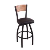 Holland Bar Stool NCAA Swivel Bar Stool Upholstered/Metal in Black | 39 H x 18.5 W x 17 D in | Wayfair L03825BWMedMplAWestVAMedMpl