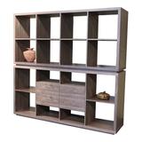 sohoConcept Malta Cube Bookcase Wood in Brown | 34.5 H x 72 W x 16.5 D in | Wayfair BC1002-1