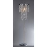 House of Hampton® Karole 63" Candelabra Floor Lamp Metal/Crystal in Gray/White | 63 H x 14 W x 14 D in | Wayfair HOHM5650 39640214