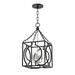 Everly Quinn Lehner 4 - Light Lantern Square Pendant in Gray | 22.75 H x 11.75 W x 11.75 D in | Wayfair DC480E43CD804C17982A3654376CC450