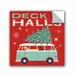 The Holiday Aisle® Holiday on Wheels Red Wall Decal Canvas/Fabric in Green/Red | 24 H x 24 W in | Wayfair HLDY7243 37103921