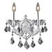 Willa Arlo™ Interiors Stockard 2 - Light Dimmable Candle Wall Light, Crystal in Gray | 16 H x 12 W x 8.5 D in | Wayfair HOHM6744 41385826