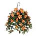 House of Hampton® Faux Hibiscus Trailing Hanging Flowering Plant in Planter Metal | 28 H x 22 W x 22 D in | Wayfair