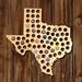 Home Wet Bar Texas Beer Cap Map Wall Décor in Brown | 21 H x 20 W x 0.25 D in | Wayfair 4729