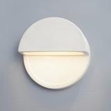 Wade Logan® Caeli 1 - Light LED Dimmable Wall Sconce Ceramic in White/Brown | 8 H x 8 W x 3.25 D in | Wayfair 4B1314C083764D25BED138AA366279C8