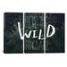 iCanvas Leah Flores Where the Wild Things Are - 3 Piece Wrapped Canvas Textual Art Print Set Metal in Green | 40 H x 60 W x 0.75 D in | Wayfair