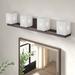 Ivy Bronx Andres 4-Light Bath Bar in Black/Brown/White | 6 H x 34 W x 5 D in | Wayfair IVYB2670 39229192