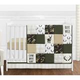 Sweet Jojo Designs Woodland Camo 4 Piece Crib Bedding Set Polyester in Green/Pink | Wayfair WoodlandCamo-Crib-4