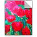 ArtWall Roses For You Wall Decal Canvas/Fabric in Green/Pink/Red | 18 H x 14 W in | Wayfair 0fra119a1418p