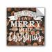 ArtWall Laura Marshall Merry Little Christmas Wall Decal Canvas/Fabric in Black/Brown | 18 H x 18 W in | Wayfair 2mar052a1818p