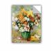 Charlton Home® Pierre Renoir Bouquet Of Chrysanthemums, 1884 Removable Wall Decal Metal in Green/Yellow | 32 H x 24 W in | Wayfair