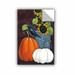 August Grove® Anne Tavoletti Crow & Pumpkin Wall Decal Metal in Blue/Brown/Orange | 48 H x 32 W in | Wayfair FA0D2E6F1F55475D9D1D5311BD6DC051