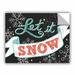 ArtWall Mary Urban Let It Snow Black Wall Decal Canvas/Fabric in White | 36 H x 48 W in | Wayfair 2urb020a3648p