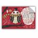 ArtWall Michael Mullan Quirky Christmas Owl Wall Decal Canvas/Fabric in Red | 12 H x 18 W in | Wayfair 2mul072a1218p