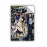 Charlton Home® Pierre Renoir Le Moulin De La Galette, Detail Of The Dancers, 1876 Removable Wall Decal Metal in Gray | 48 H x 32 W in | Wayfair