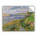 Charlton Home® Pierre Renoir The Banks Of The Seine, Champrosay, 1876 Removable Wall Decal Vinyl in White | 36 H x 48 W in | Wayfair