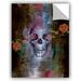 ArtWall Skull' by Greg Simanson Graphic Art Removable Wall Decal in Brown/Indigo | 24 H x 18 W in | Wayfair 0sim024a1824p