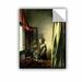 ArtWall Jan Vermeer Girl At A Window Reading A Letter Removable Wall Decal Vinyl in Black/Green | 24 H x 18 W in | Wayfair 1ver011a1824p