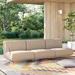 Kartell Pop Outdoor Three-Seater Sofa Sunbrella®/Other Performance Fabrics in Gray/Brown | 27.5 H x 95.27 W x 37 D in | Wayfair 7043/22