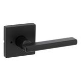 Kwikset Halifax Privacy Door Lever w/ Square Rosette in Black | 2.625 H x 2.625 W x 2.59 D in | Wayfair 155HFL SQT 514