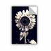 ArtWall Black & Sunflower by Elena Ray Photographic Print Removable Wall decal Canvas/Fabric in White | 36 H x 24 W in | Wayfair 0ray057a2436p