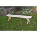 Loon Peak® Sempronius Wood Picnic Outdoor Bench Wood/Natural Hardwoods in Brown/Green/White | 17 H x 44 W x 11 D in | Wayfair LNPK6204 38757827