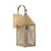 Longshore Tides Michaela 1-Light Outdoor Wall Lantern Brass in Yellow | 16.75 H x 5.75 W x 8.75 D in | Wayfair E94F4C4022CA4869A971EA866C641904