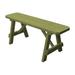 Loon Peak® Springport Wood Picnic Outdoor Bench Wood/Natural Hardwoods in Brown/Green/White | 17 H x 44 W x 11 D in | Wayfair LNPK6216 38757912