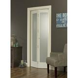 Bi-fold Doors - LTL Home Products Pinecroft Full Frosted Glass Bi-Fold Door Metal in Brown/White | 80 H x 32 W in | Wayfair 873328