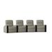 Latitude Run® Home Theater Row Seating (Row of 4) Microfiber/Microsuede in Gray | 43.5 H x 160 W x 44.5 D in | Wayfair LTTN3445 44427651