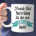 Love You A Latte Shop Freak Out You're Going to be an Uncle Again Pregnancy Announcement Coffee Mug Ceramic in Black/Blue/Brown | 4.5 H in | Wayfair